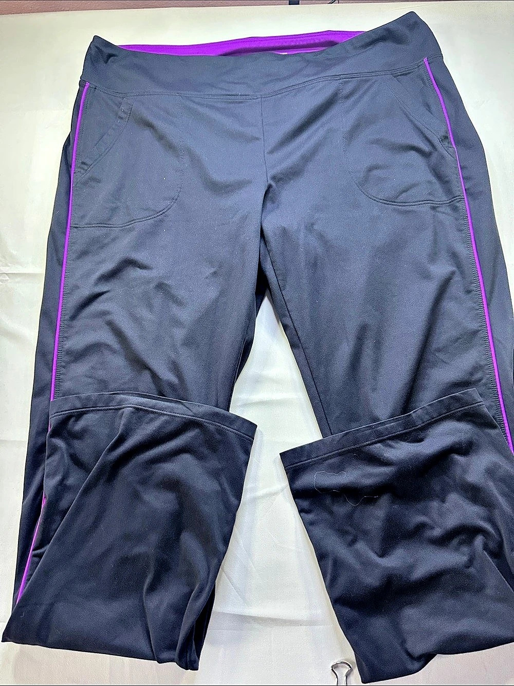 Spalding Athletic Pants Black & Purple Size XL